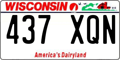 WI license plate 437XQN