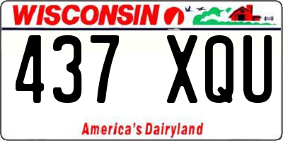 WI license plate 437XQU