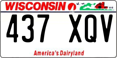 WI license plate 437XQV