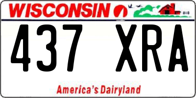 WI license plate 437XRA