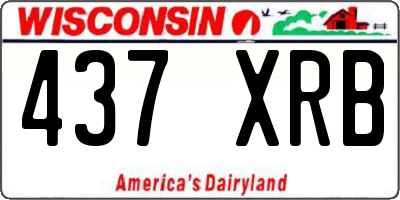 WI license plate 437XRB