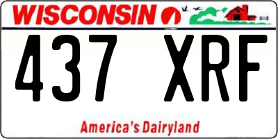 WI license plate 437XRF