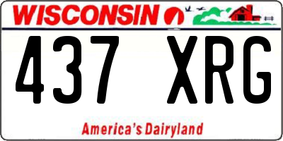 WI license plate 437XRG