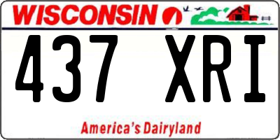 WI license plate 437XRI