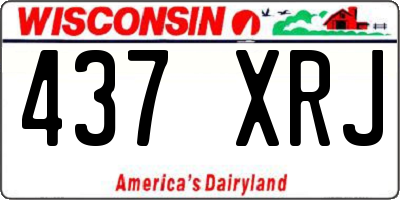 WI license plate 437XRJ