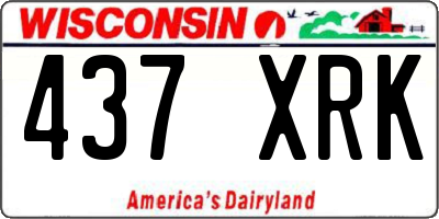 WI license plate 437XRK