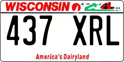 WI license plate 437XRL