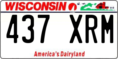 WI license plate 437XRM