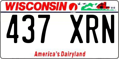WI license plate 437XRN