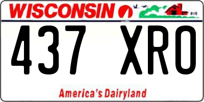 WI license plate 437XRO