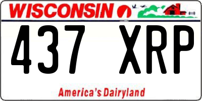 WI license plate 437XRP