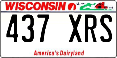 WI license plate 437XRS
