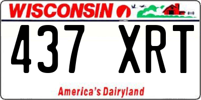 WI license plate 437XRT