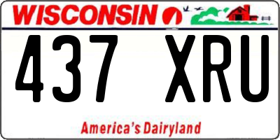 WI license plate 437XRU