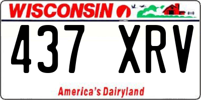 WI license plate 437XRV