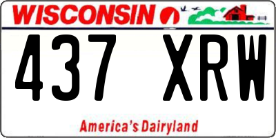 WI license plate 437XRW