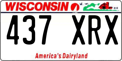WI license plate 437XRX