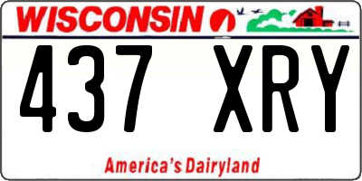 WI license plate 437XRY
