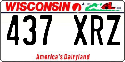 WI license plate 437XRZ