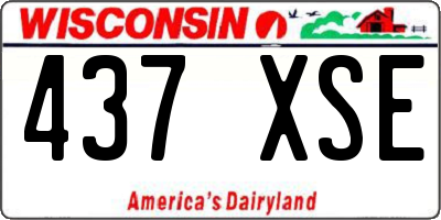 WI license plate 437XSE