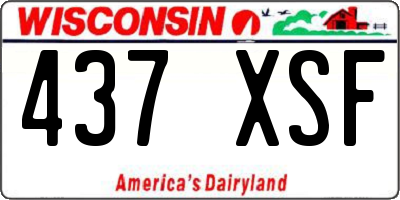 WI license plate 437XSF