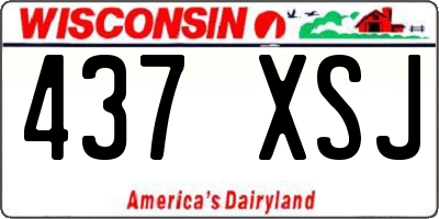WI license plate 437XSJ