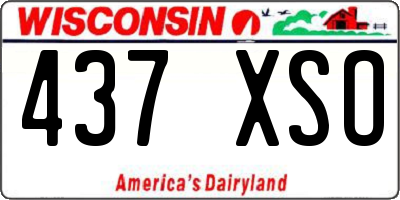 WI license plate 437XSO