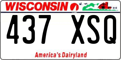 WI license plate 437XSQ