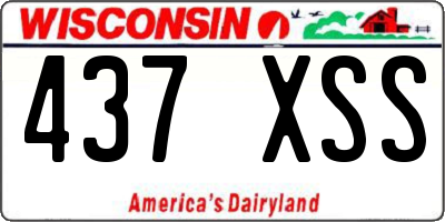WI license plate 437XSS