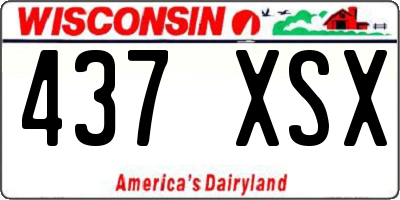 WI license plate 437XSX