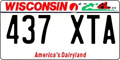 WI license plate 437XTA