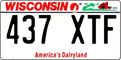 WI license plate 437XTF