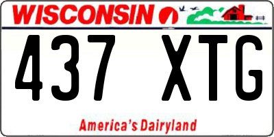 WI license plate 437XTG