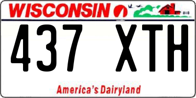 WI license plate 437XTH