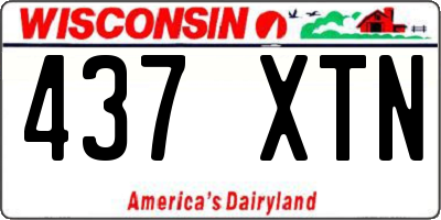 WI license plate 437XTN