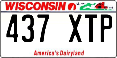 WI license plate 437XTP