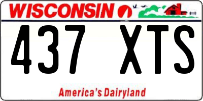 WI license plate 437XTS