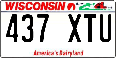 WI license plate 437XTU