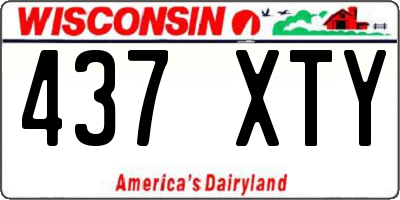 WI license plate 437XTY