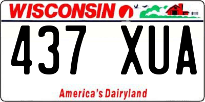 WI license plate 437XUA
