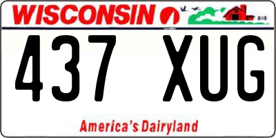 WI license plate 437XUG