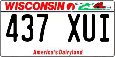 WI license plate 437XUI