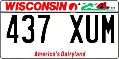 WI license plate 437XUM