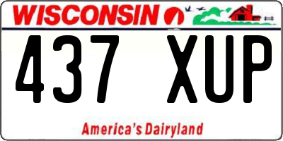 WI license plate 437XUP