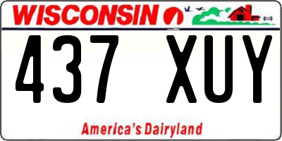 WI license plate 437XUY