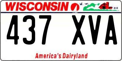 WI license plate 437XVA