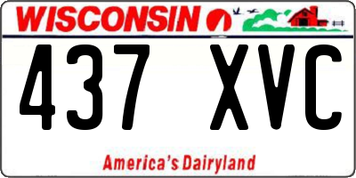 WI license plate 437XVC