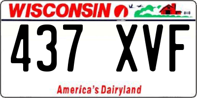 WI license plate 437XVF