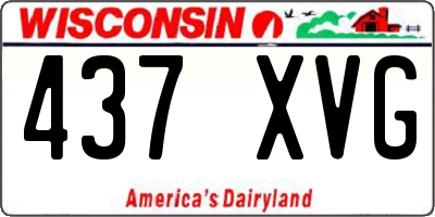 WI license plate 437XVG