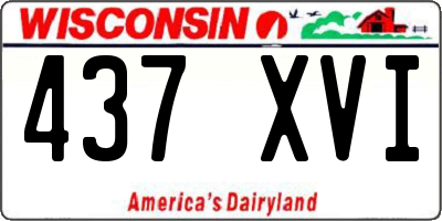 WI license plate 437XVI